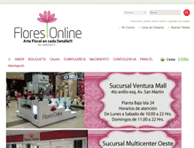 Tablet Screenshot of floresonline.com.bo